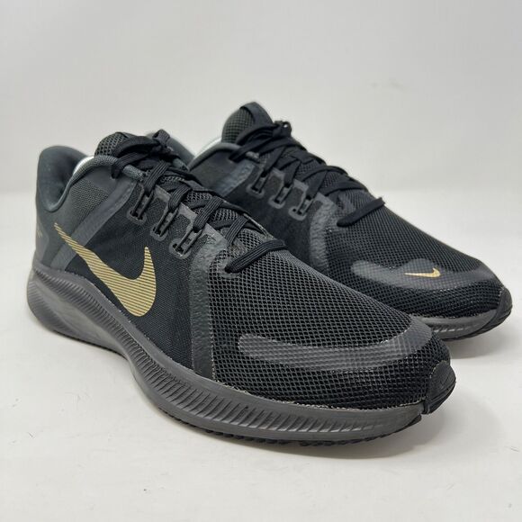 Nike Other - Nike Quest 4 Men’s Black Metallic Gold Athletic Running Shoes Sz 10 DA1105-010